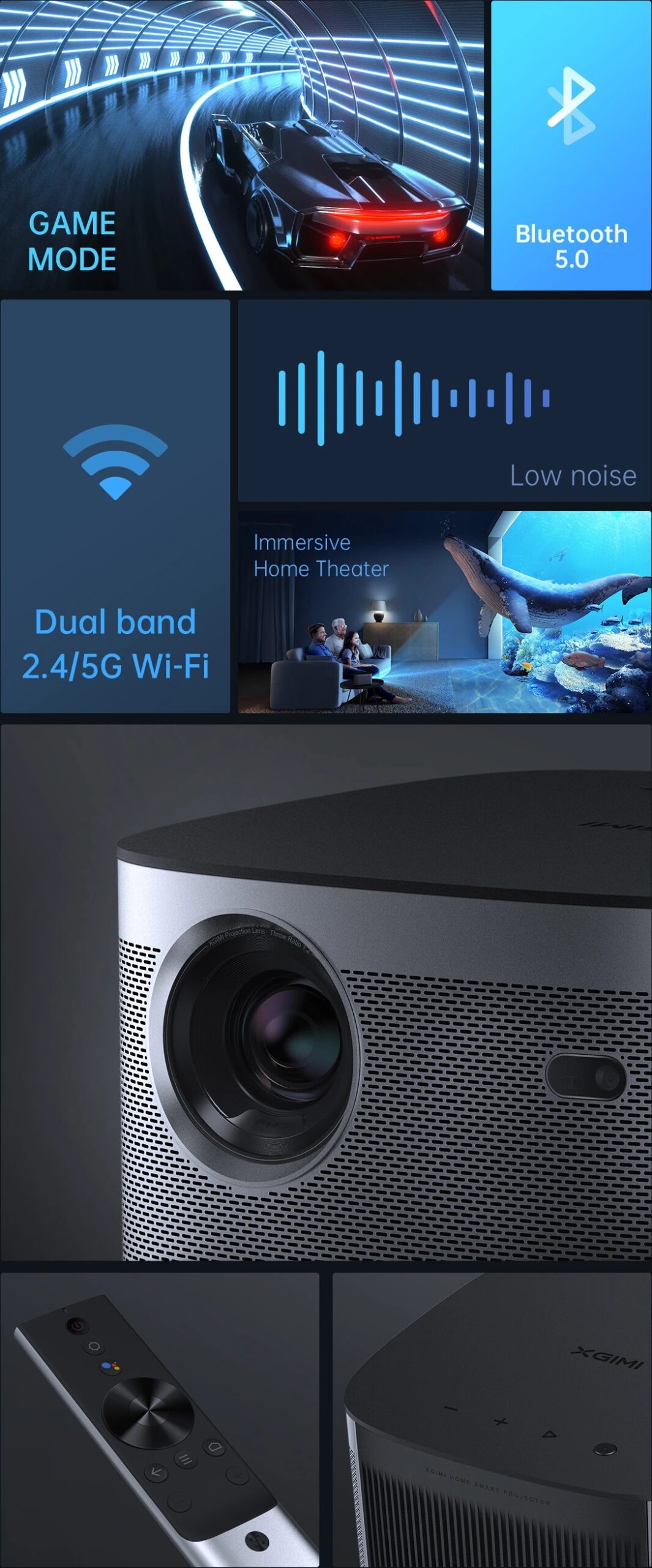 XGIMI HORIZON 1080p FHD Projector 4K Supported Movie Projector,  1500 ISO Lumens, Harman Kardon Speakers, Android TV 10.0, Auto Focus, Auto  Keystone Correction, Auto Object Avoidance, WiFi Bluetooth : Electronics